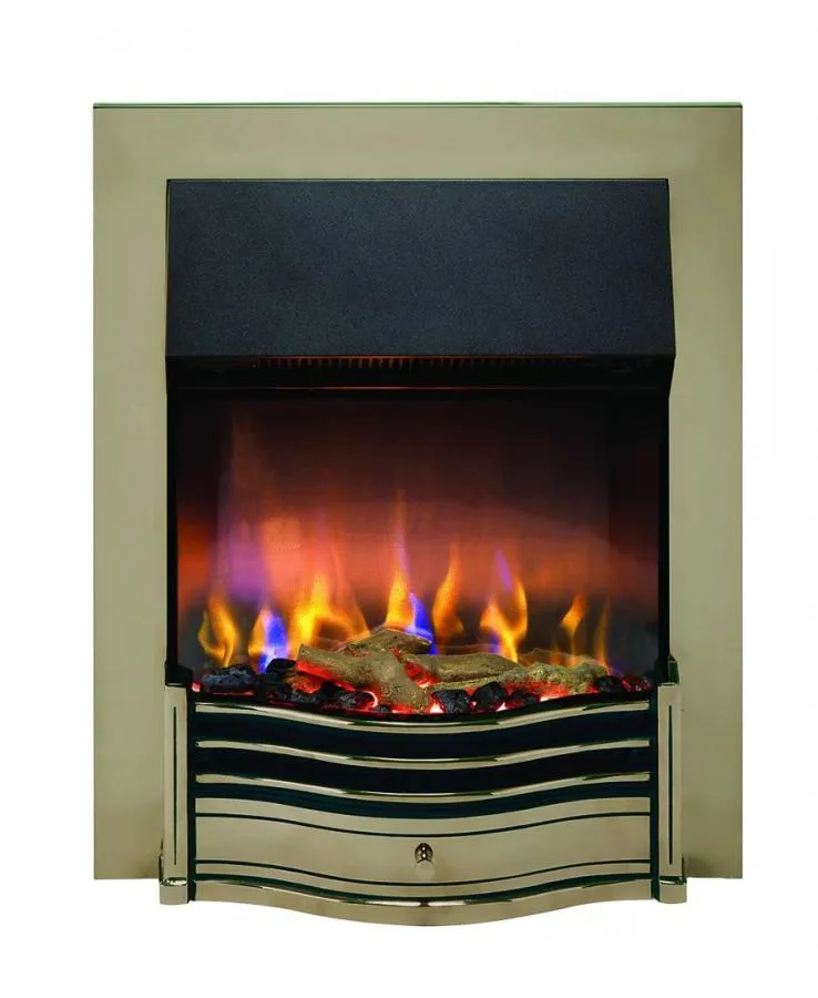 Dimplex Dumfries Antique Brass Inset Optiflame 3D Electric Fire