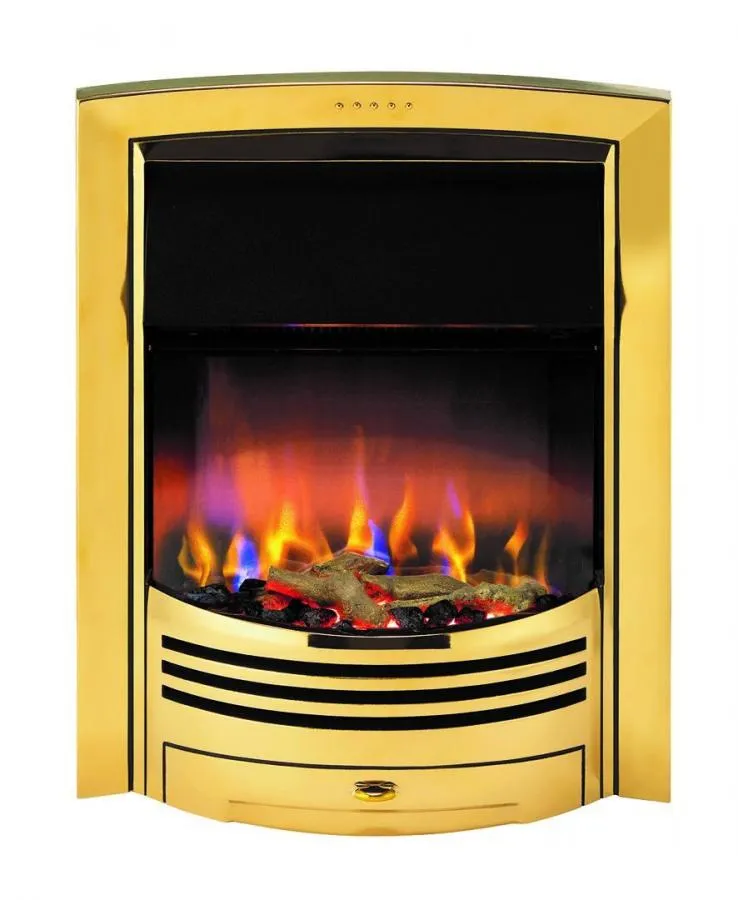 Dimplex Glencoe Brass Inset Optiflame 3D Electric Fire