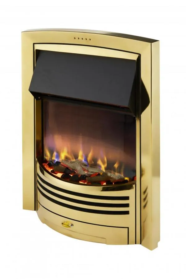 Dimplex Glencoe Brass Inset Optiflame 3D Electric Fire