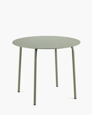 Dining table round S aluminium eucalyptus green August