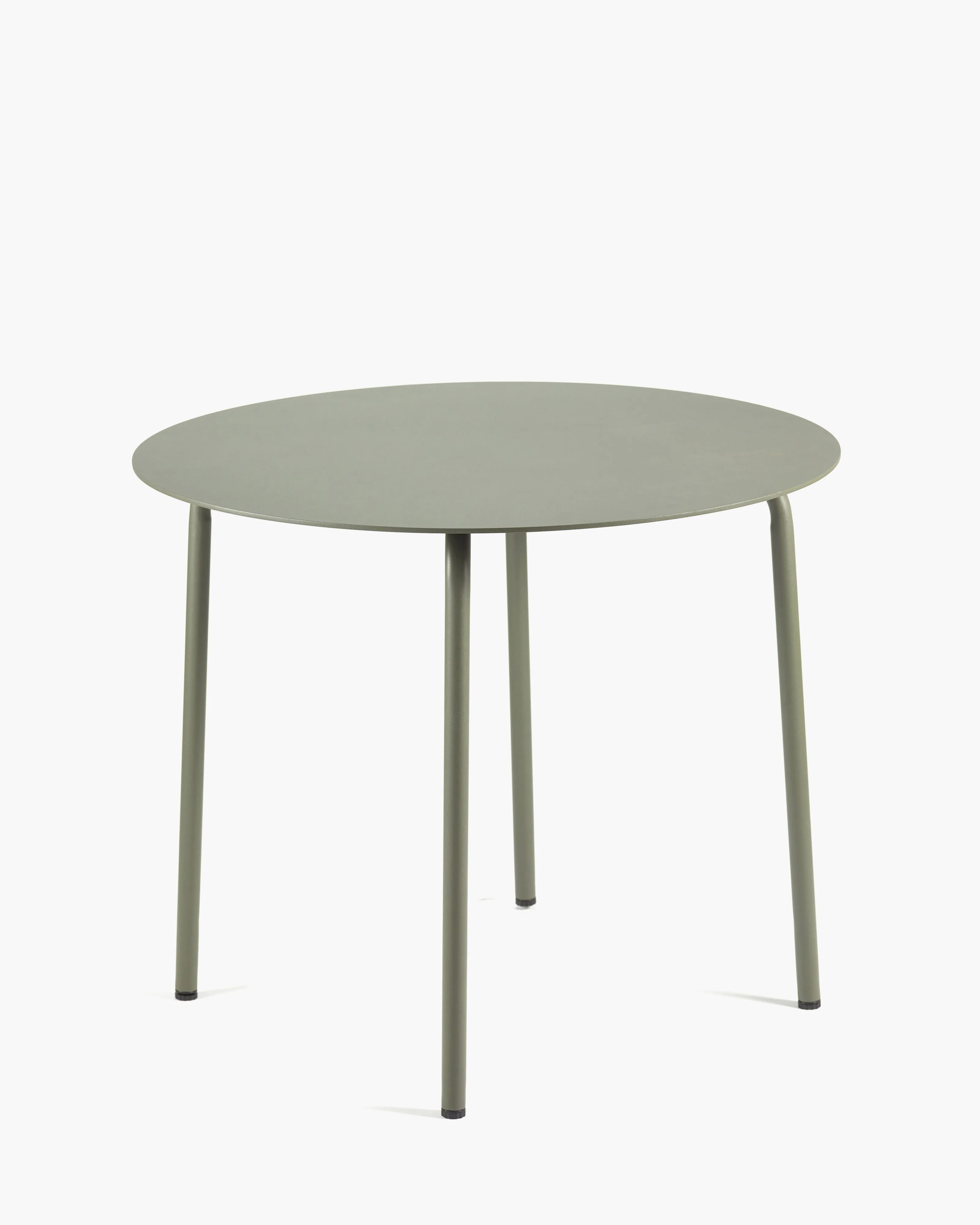 Dining table round S aluminium eucalyptus green August