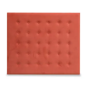 Double headboard in plush terracotta