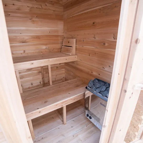 Dundalk CT Granby Cabin Sauna Seats 2 - 3 People, Made In Canada From White Cedar, Delivered Free.