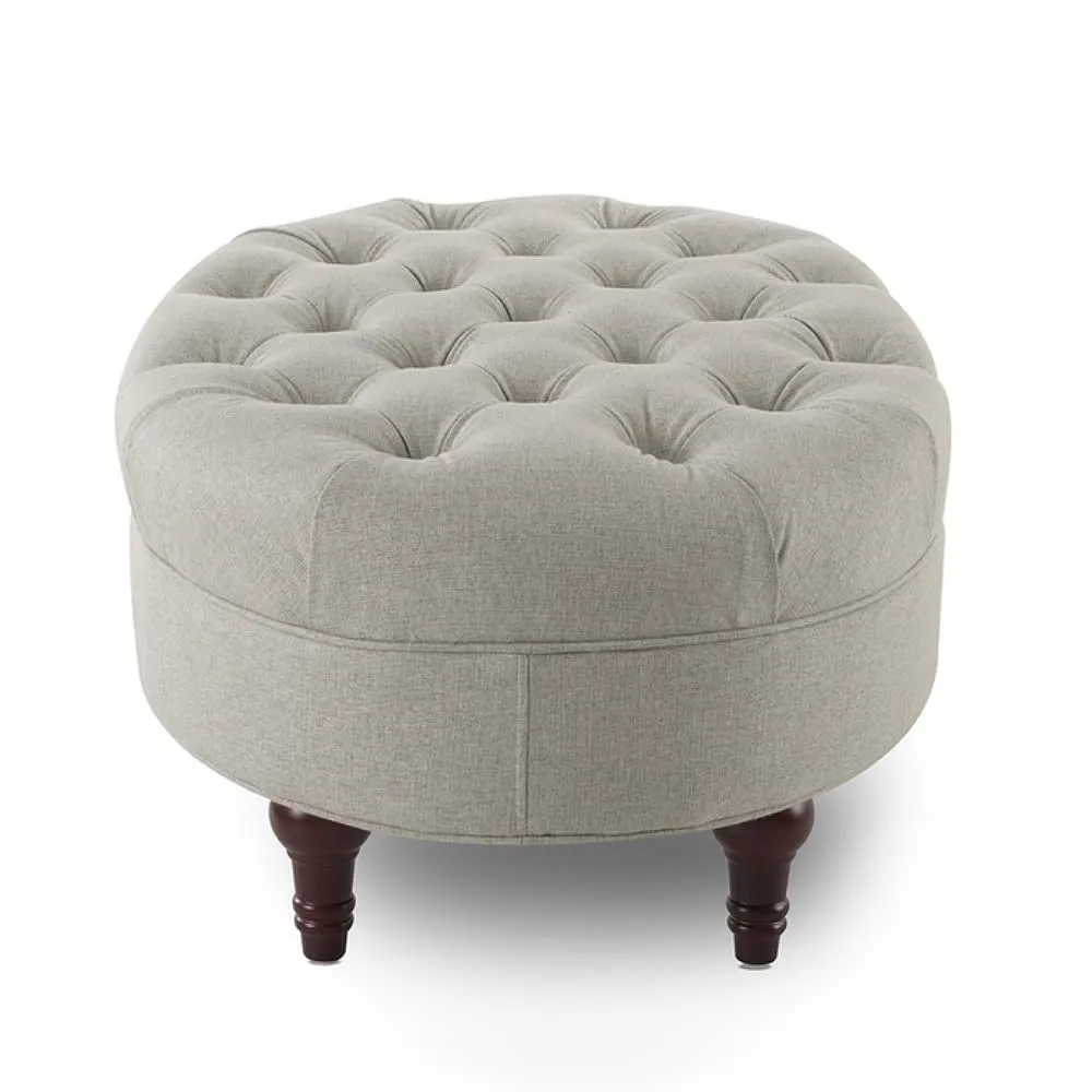 Elyza 2 Seater Fabric Ottoman Bench Sette Pouffe Puffy for Foot Rest