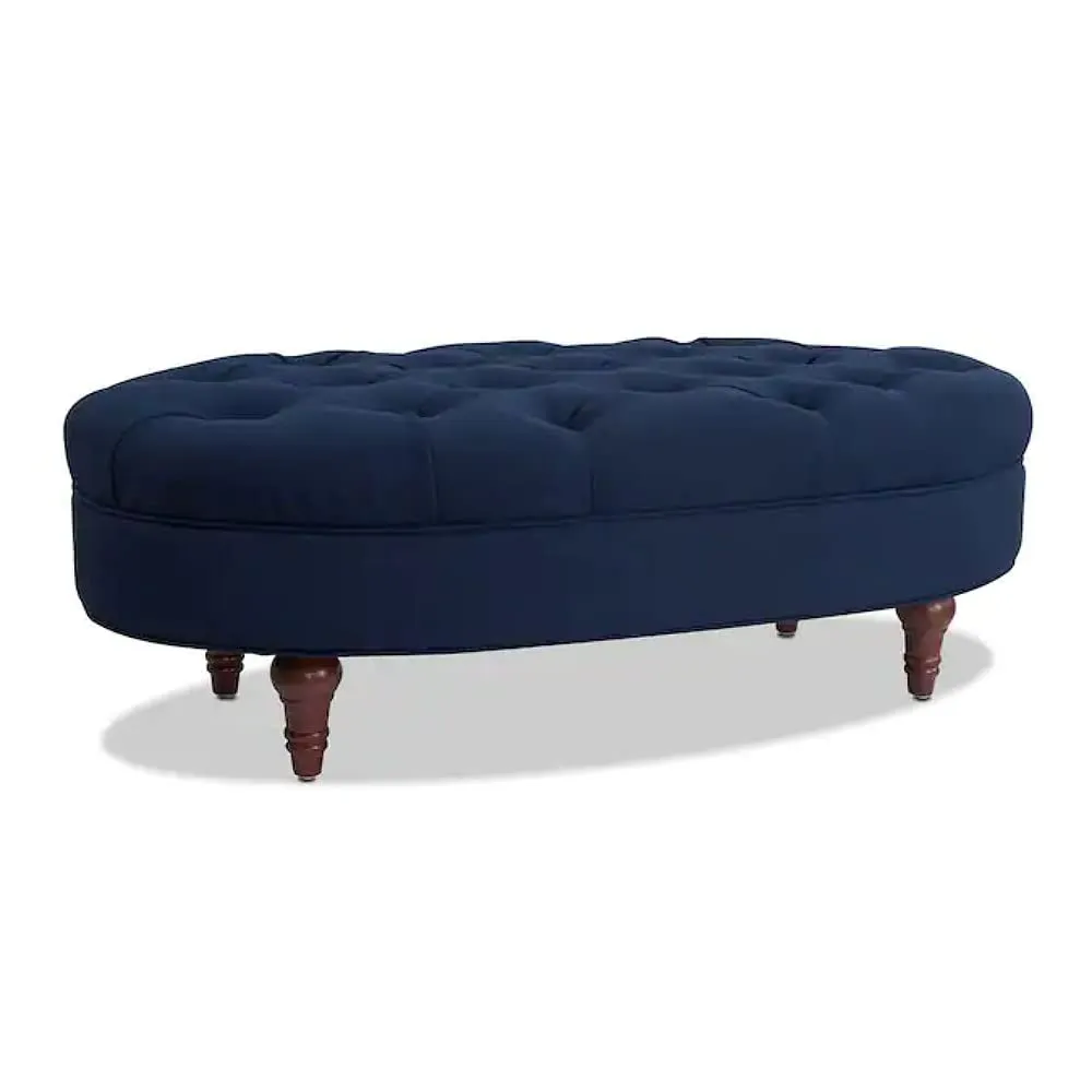 Elyza 2 Seater Fabric Ottoman Bench Sette Pouffe Puffy for Foot Rest