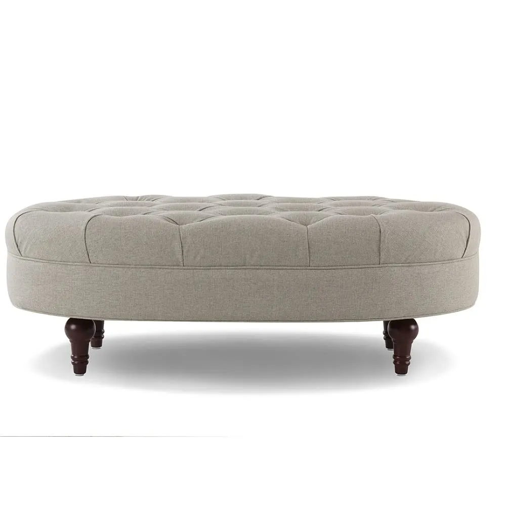 Elyza 2 Seater Fabric Ottoman Bench Sette Pouffe Puffy for Foot Rest