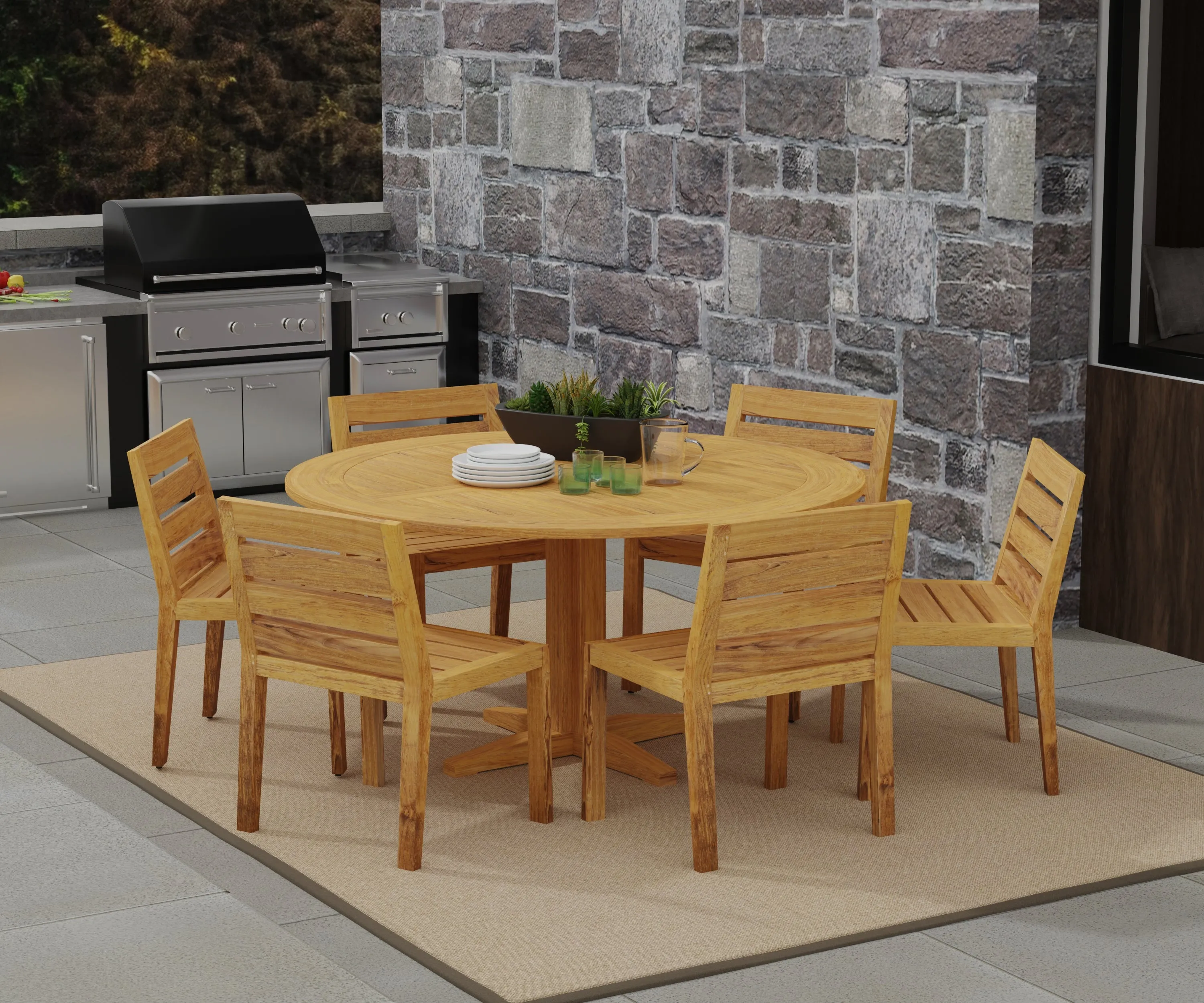 Freeport Outdoor Pedestal Table (60 inches)