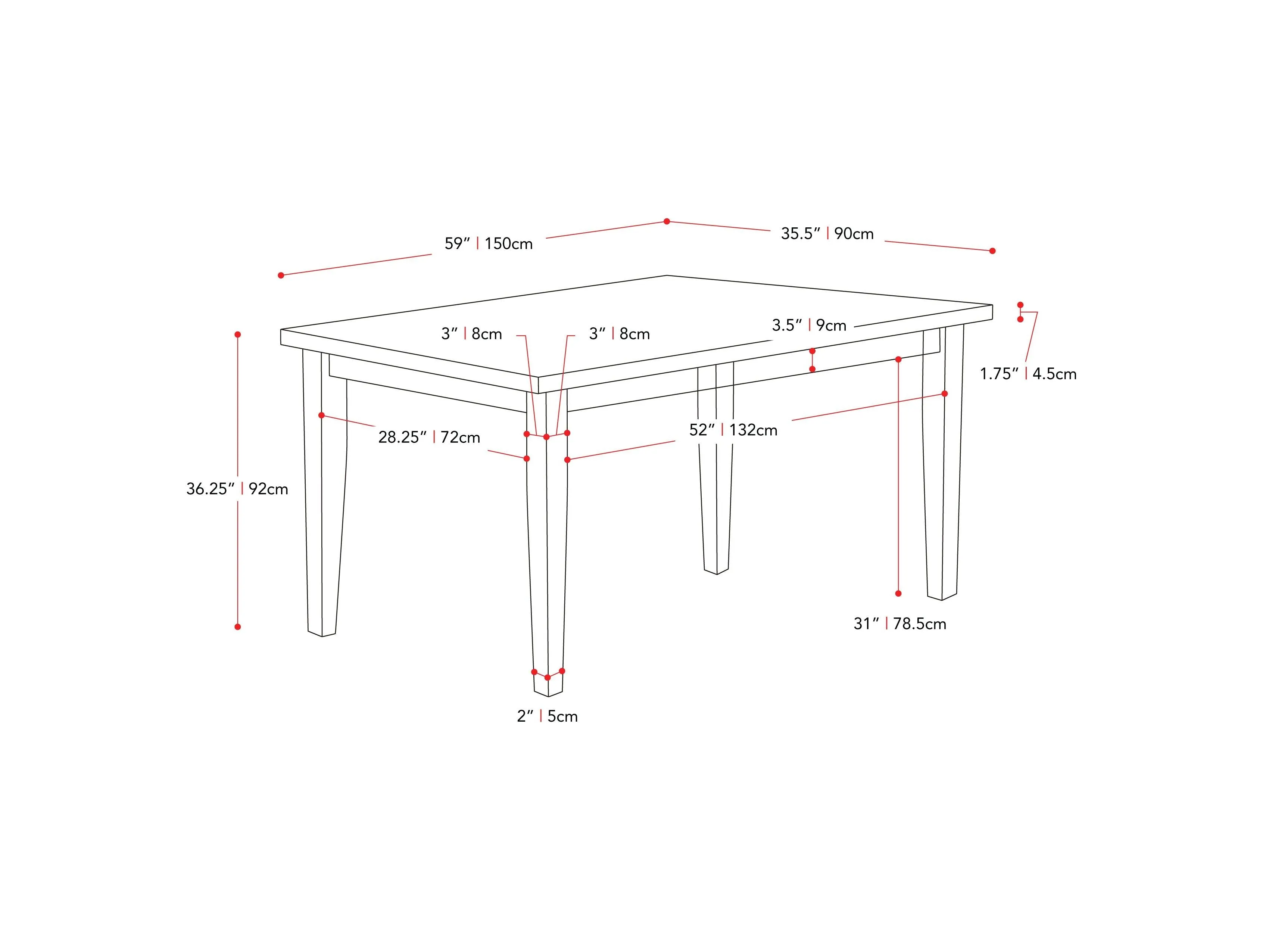 Grey Wood Dining Table, Counter Height