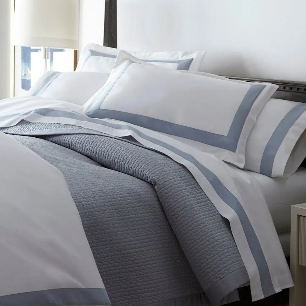 Hamilton Blue Quilted Coverlets by Peacock Alley