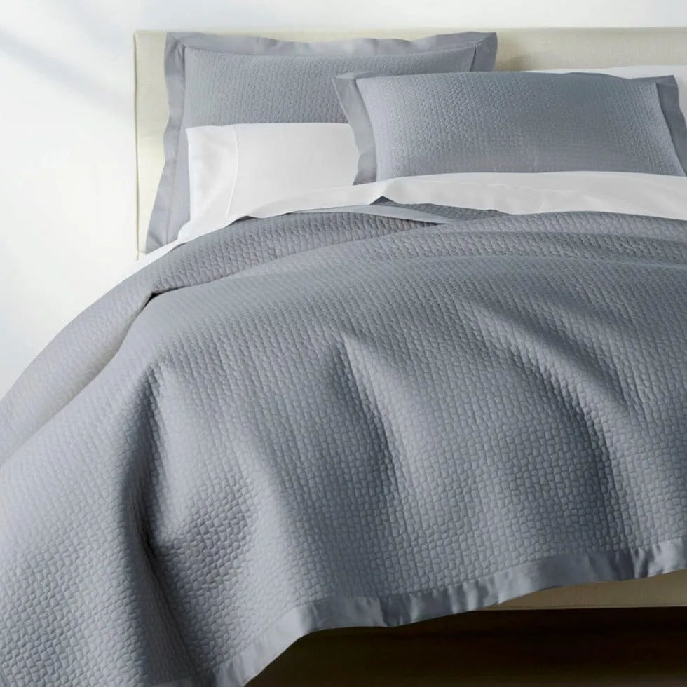 Hamilton Blue Quilted Coverlets by Peacock Alley