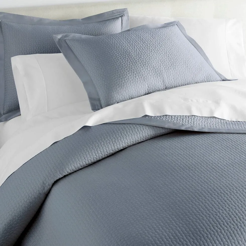 Hamilton Blue Quilted Coverlets by Peacock Alley