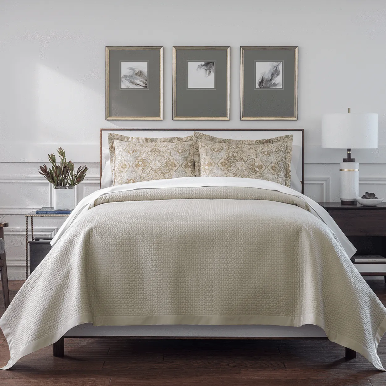 Hamilton Linen Quilted Coverlets by Peacock Alley