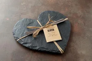 Heart Shaped Cheese Board - Slate