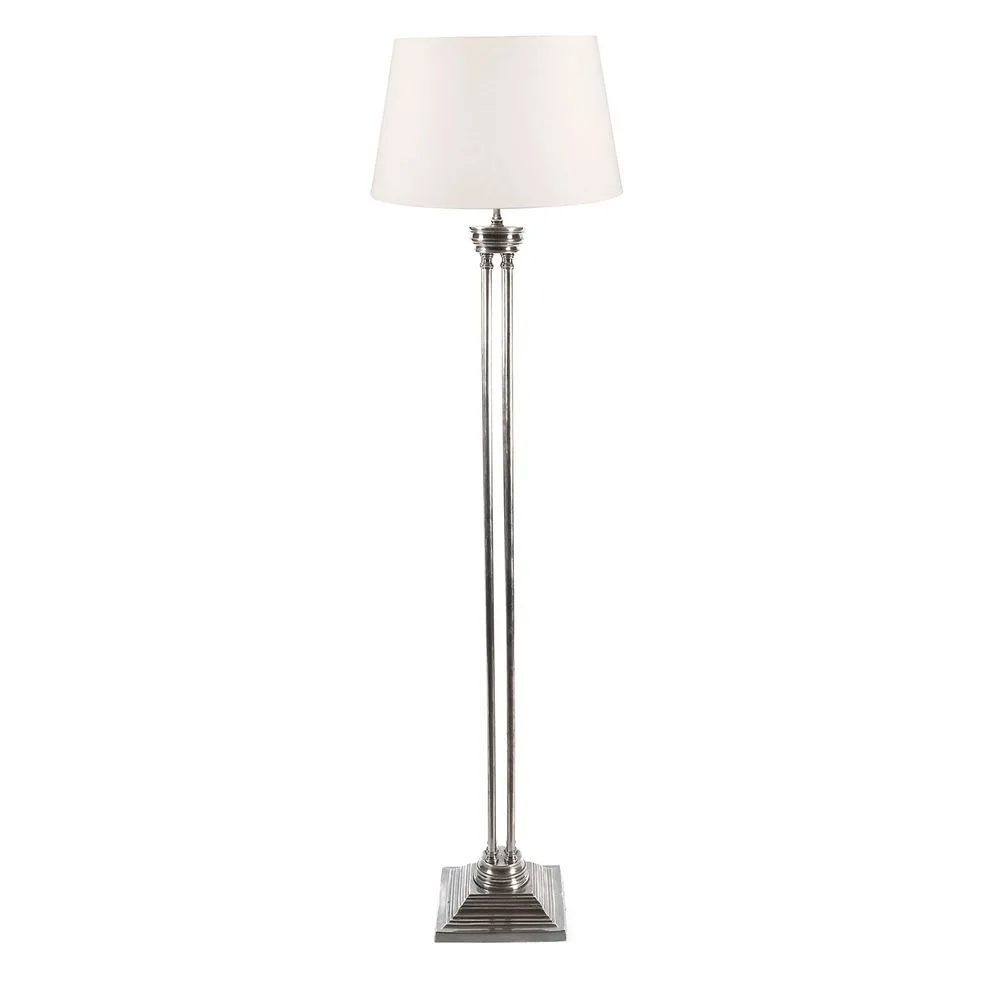 Hudson Floor Lamp Base Antique Silver