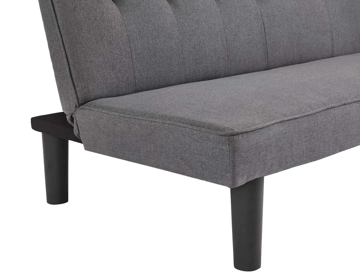 Kenton 3 Seater Clic Clac Sofa Bed - Charcoal Grey Tufted Back