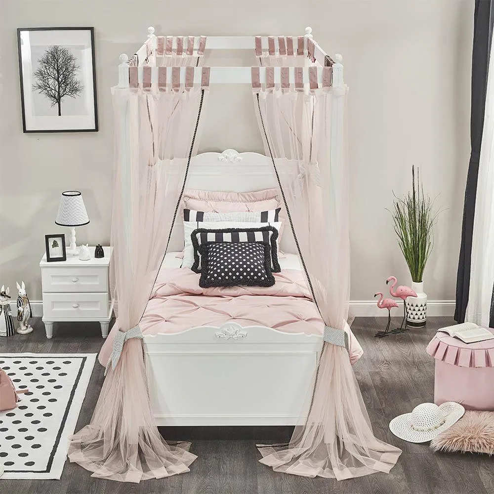 Kidz Beds - Lora Single Bed with Canopy