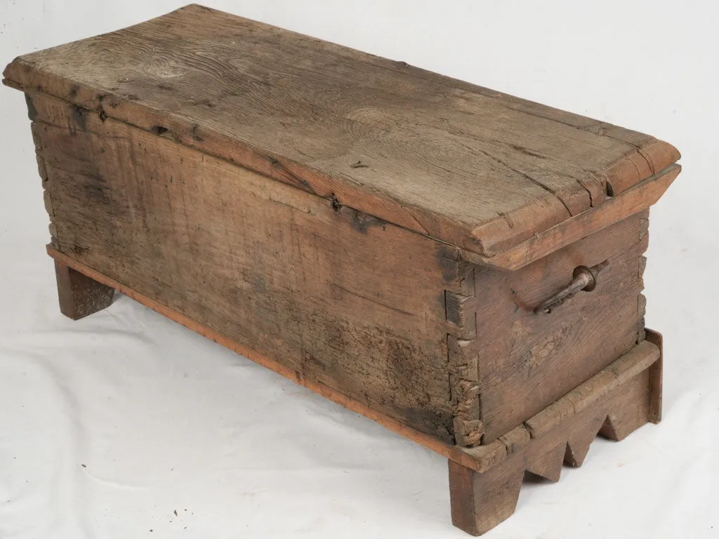 Late 18th-Century Hand-Carved Wooden Chest - 38¼" x 15¾"