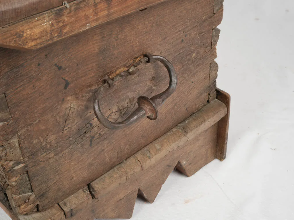 Late 18th-Century Hand-Carved Wooden Chest - 38¼" x 15¾"