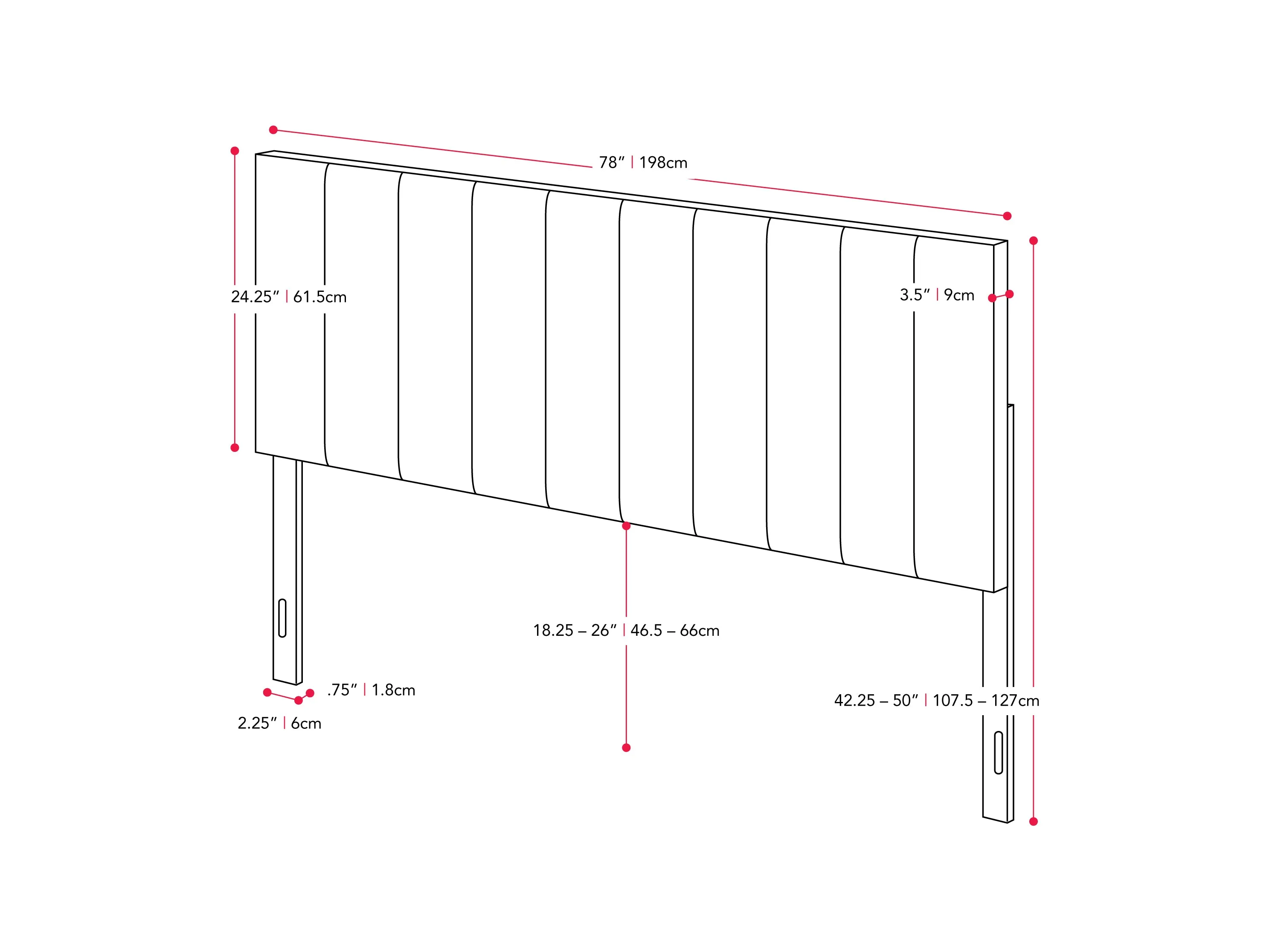 Light Blue King Panel Headboard