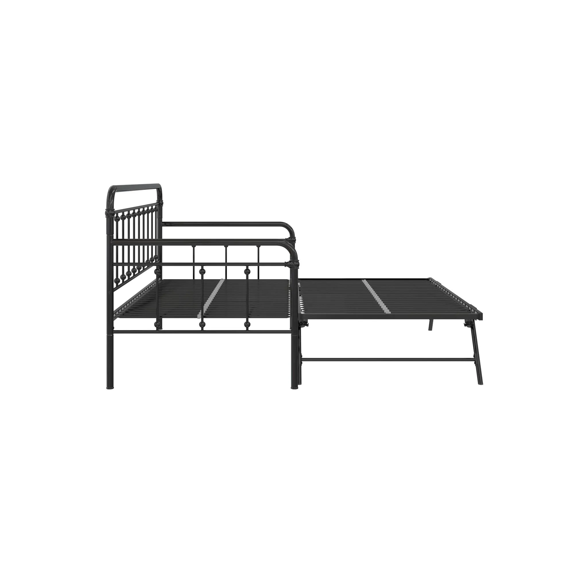 Locky Metal Daybed with Pop Up Trundle Bed