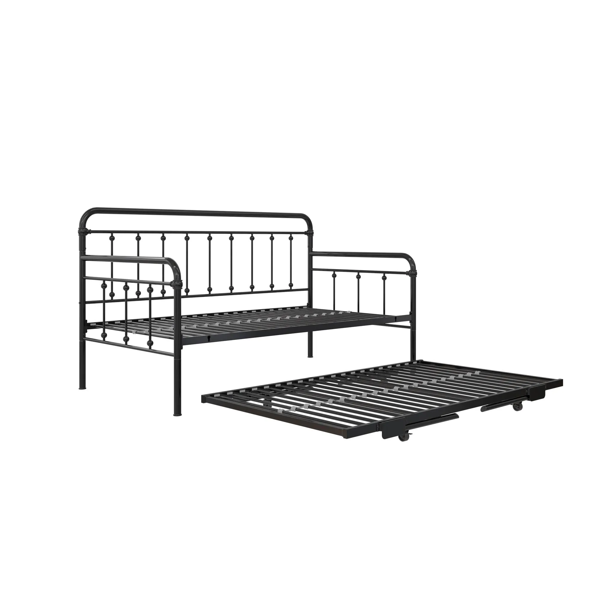 Locky Metal Daybed with Pop Up Trundle Bed