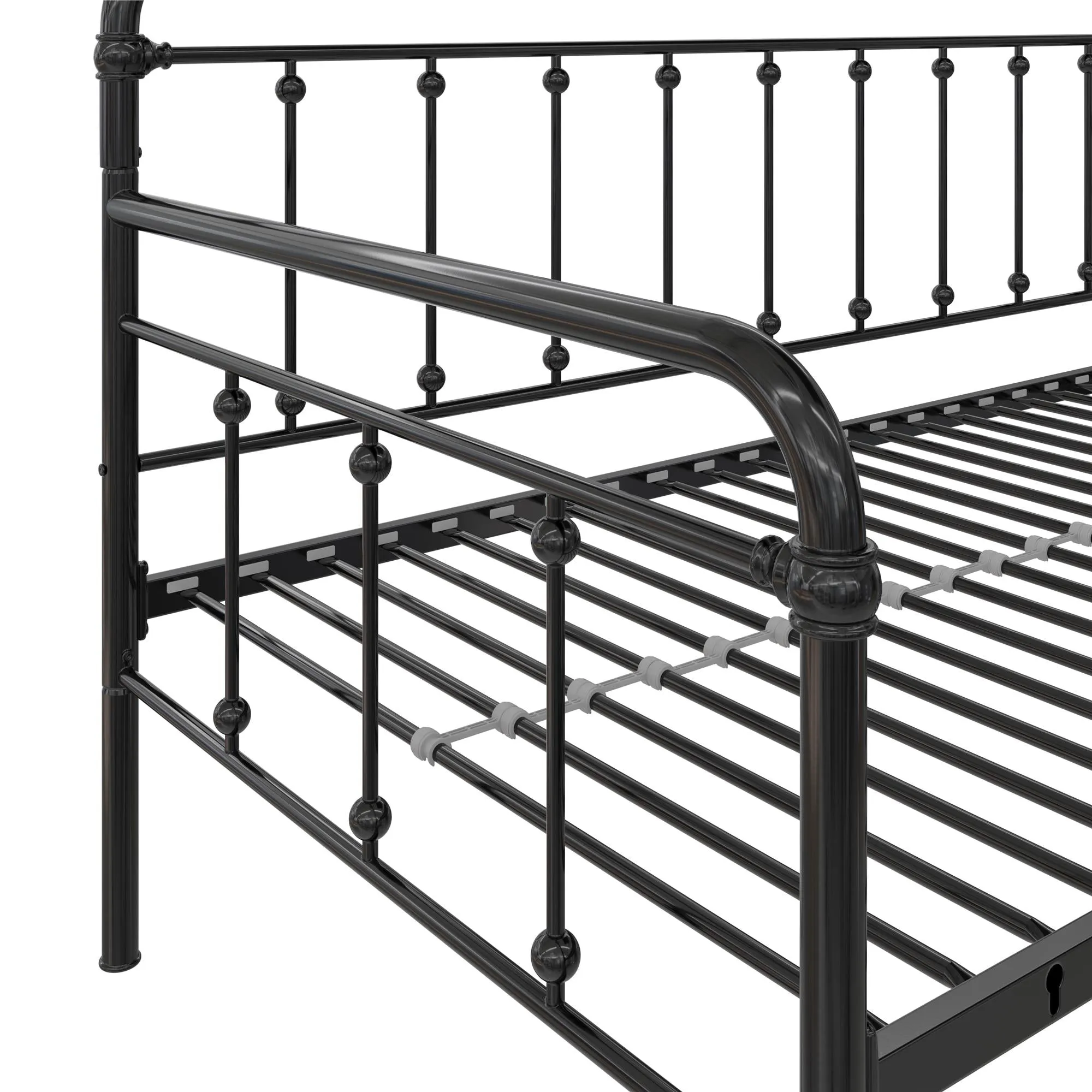 Locky Metal Daybed with Pop Up Trundle Bed