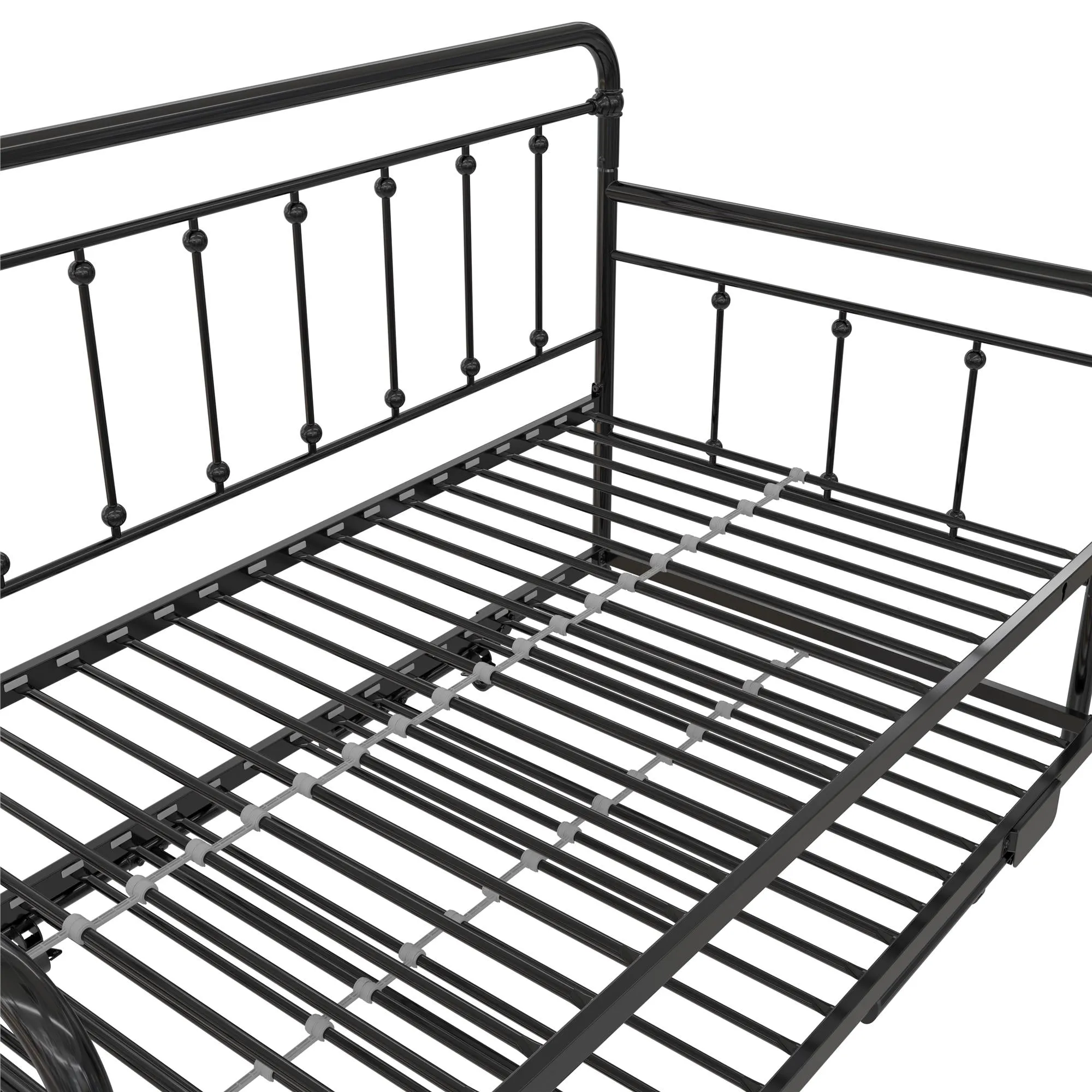 Locky Metal Daybed with Pop Up Trundle Bed