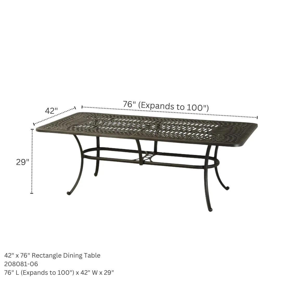 Mayfair 42" x 76" Rectangular Extension Table | Expands to 100"