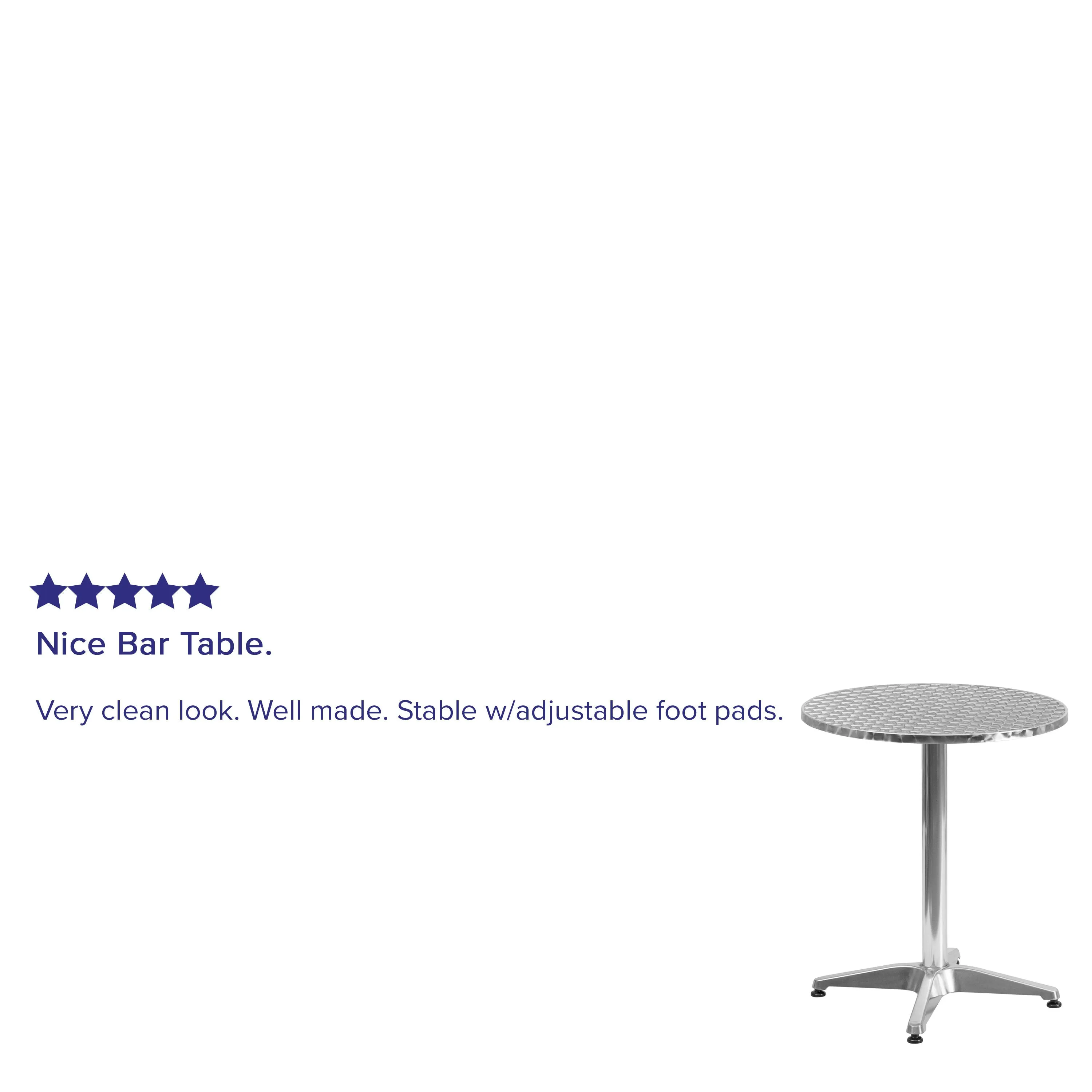 Mellie 23.5'' Round Aluminum Indoor-Outdoor Table with Base