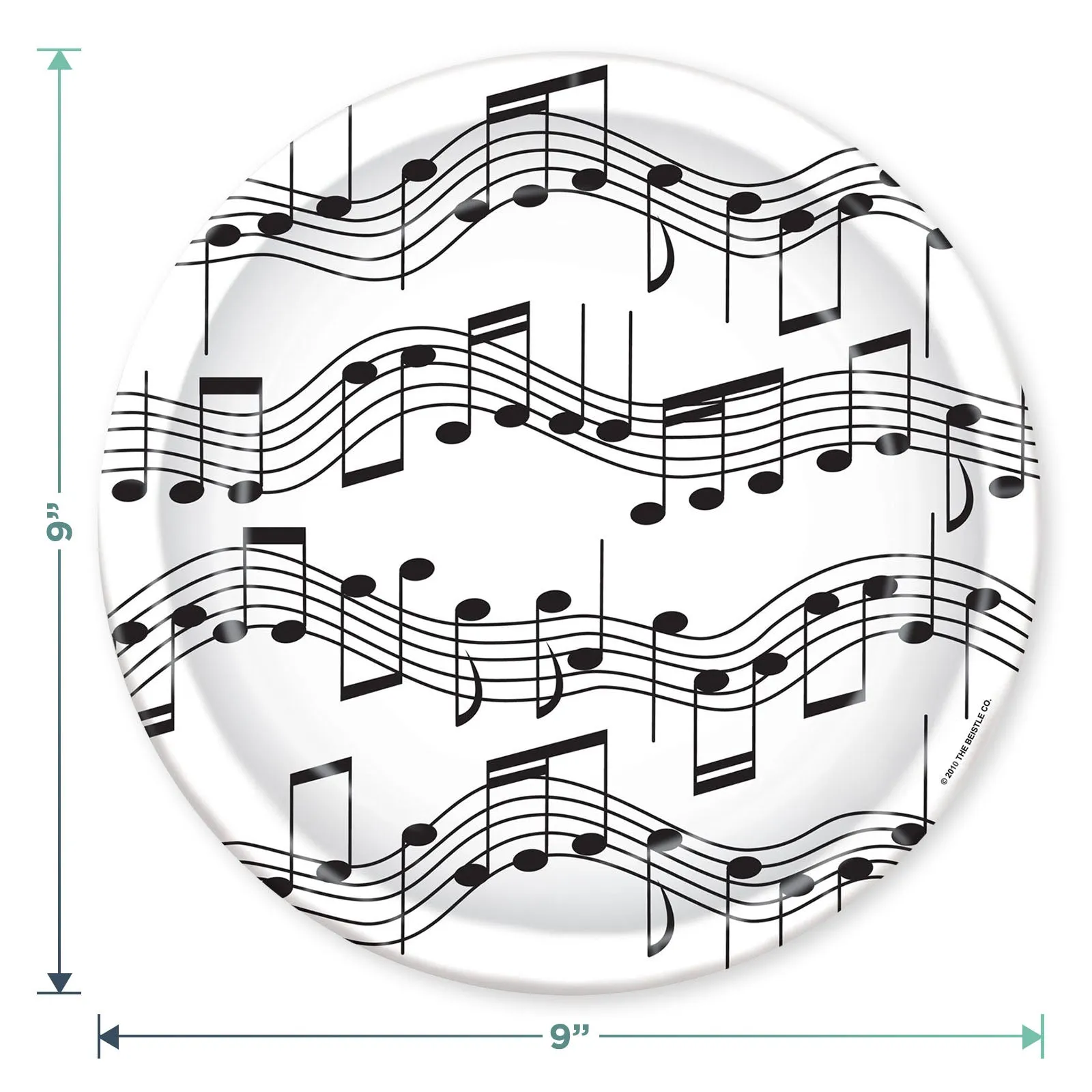 Musical Party Music Note Paper Dinner Plates and Lunch Napkins (Serves 16)