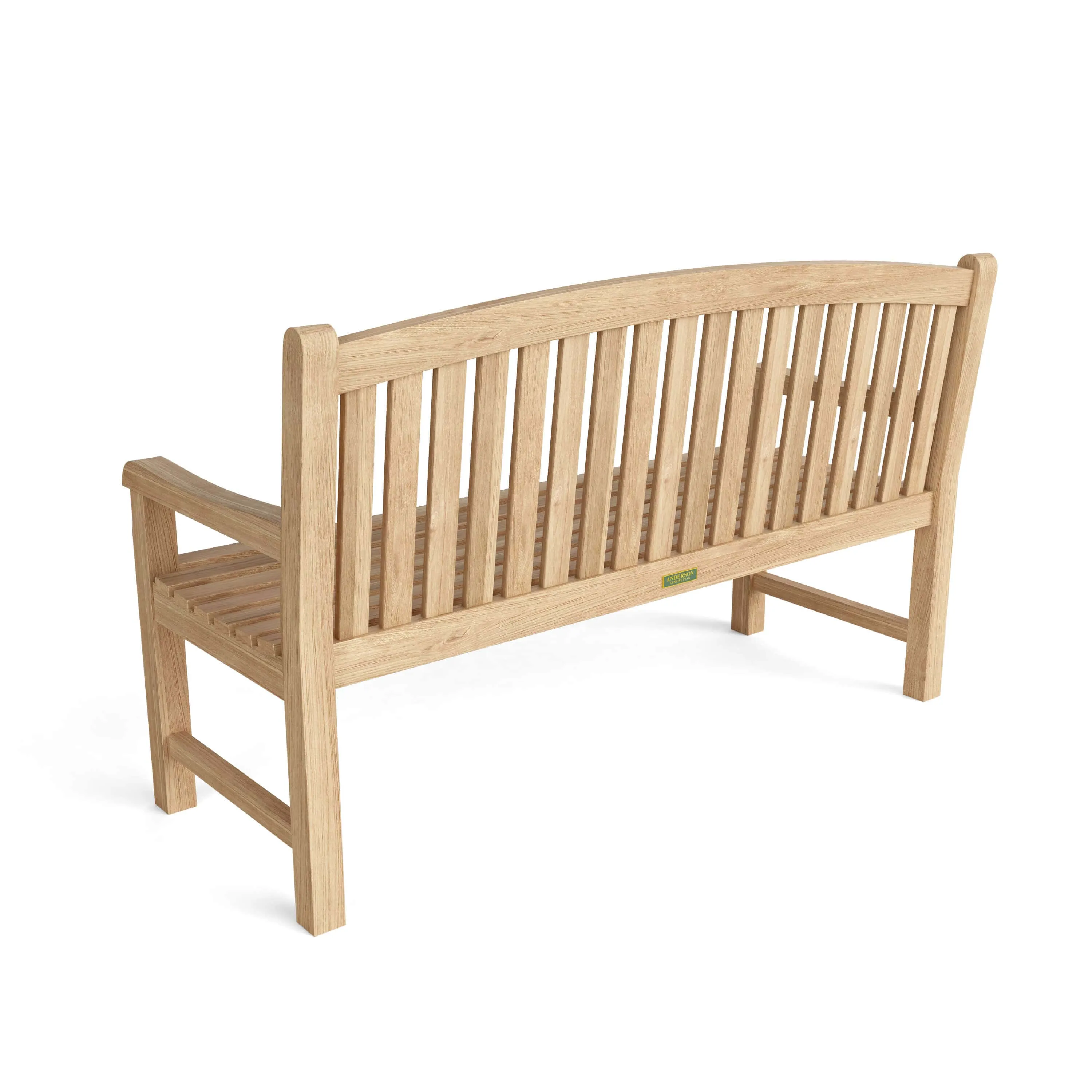 Natural Teak Finish Chelsea 3-Seater Bench, 35 H x 59 W x 23 L, Arrives In 5 - 9 Working Days.