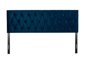 Navy Blue Velvet King Headboard