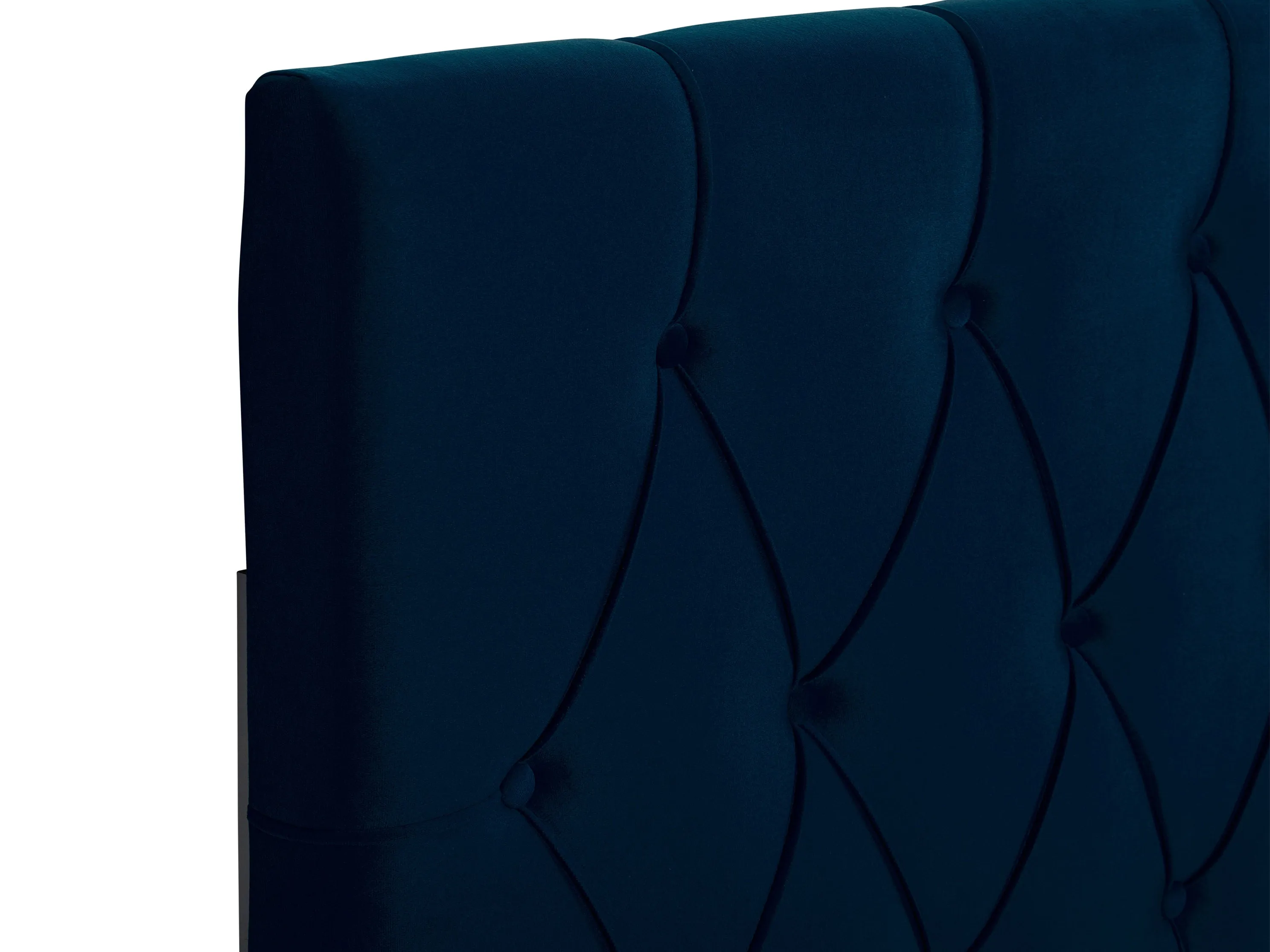 Navy Blue Velvet King Headboard