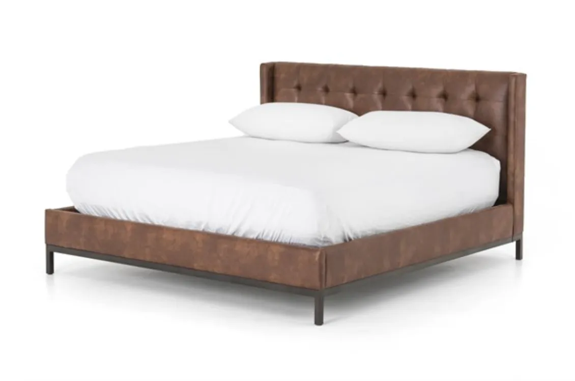 NEWHALL QUEEN BED, VINTAGE TOBACCO