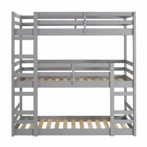 Nicholas Cappuccino Triple Twin Bunk Bed