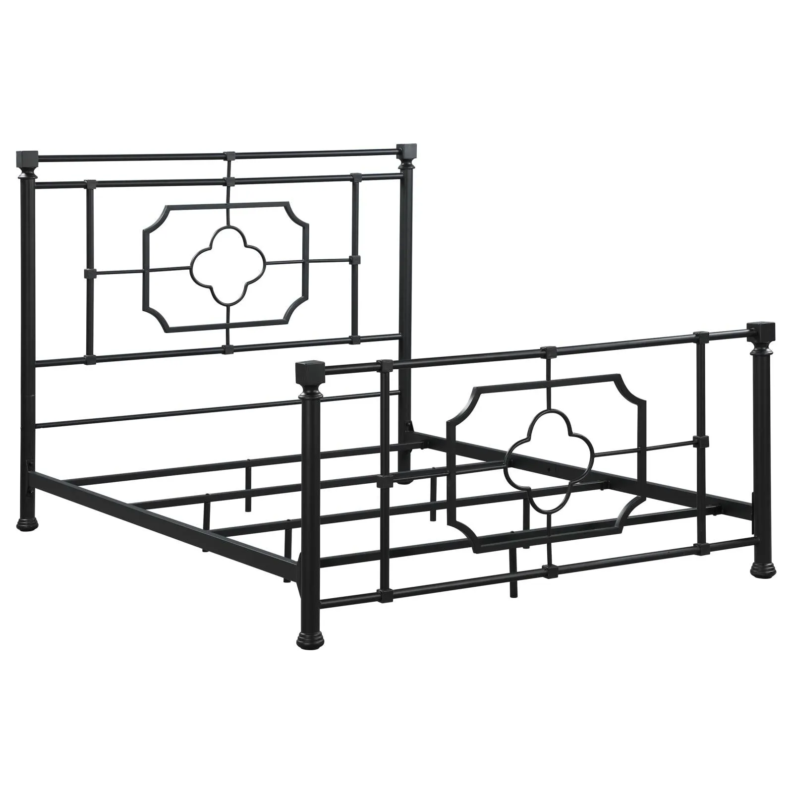 Paskay Queen Metal Panel Bed Matte Black