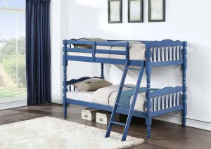 Penny Twin/Twin Bunk Bed, Dark Blue Finish