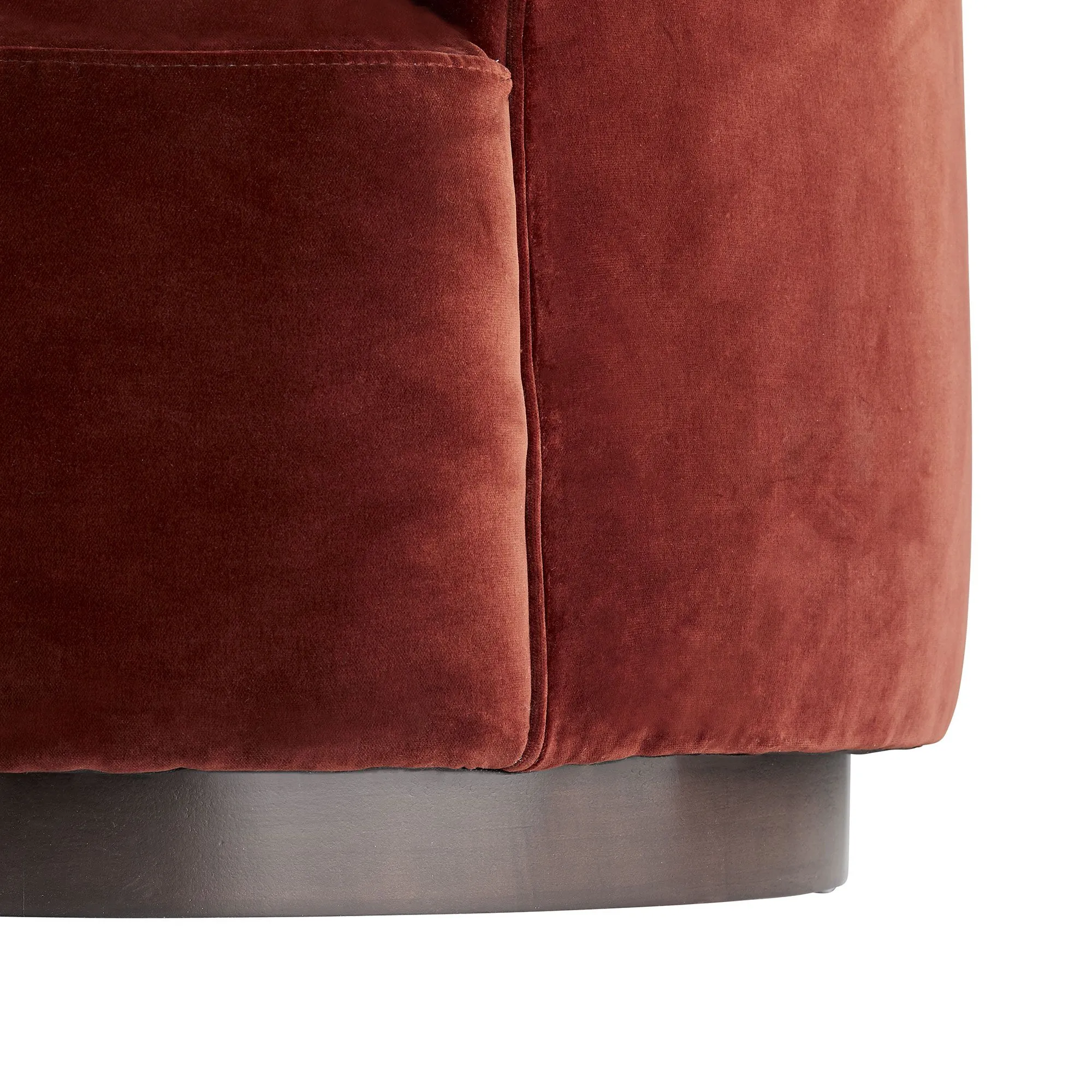 Petite Curved Sofa Paprika Velvet