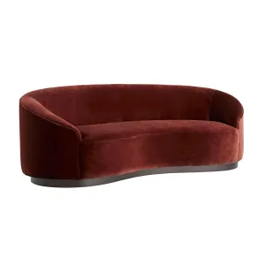 Petite Curved Sofa Paprika Velvet