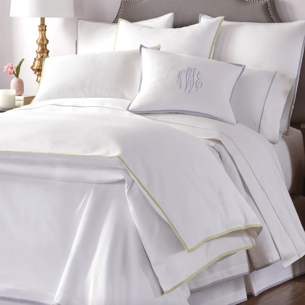 Pique II Platinum Duvet by Peacock Alley