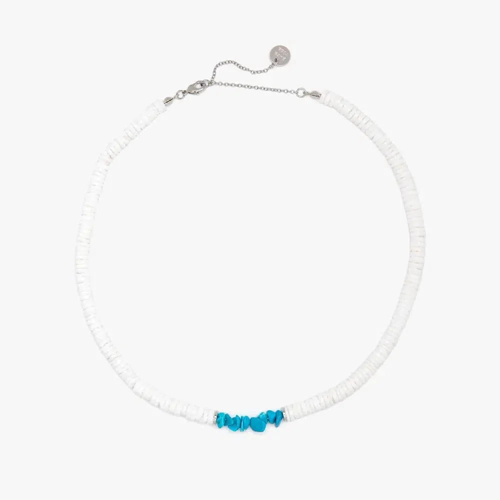 Pura Vida Puka Shell & Turquoise Chip Choker