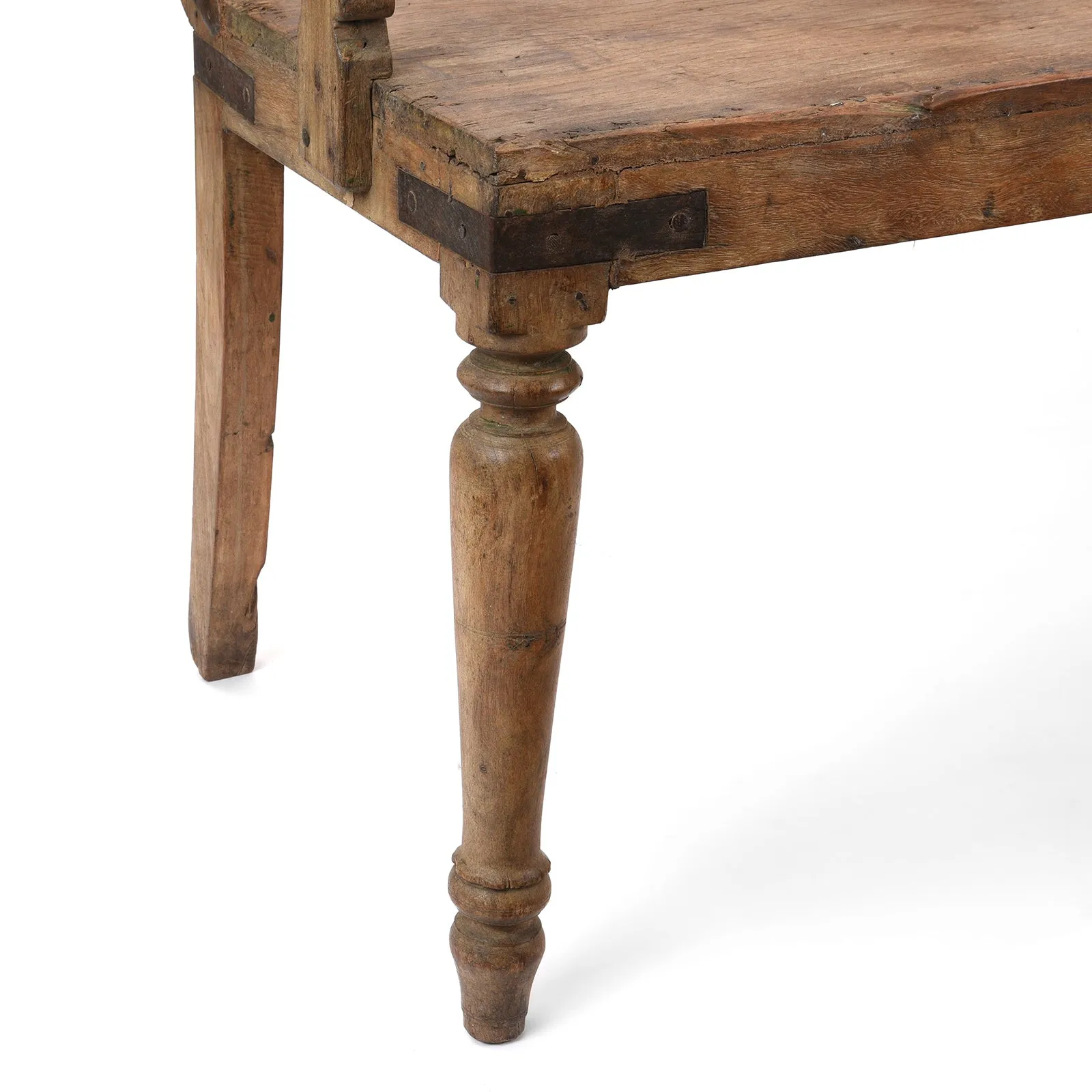 Regency Style Indian Teak Bench - 19th Century