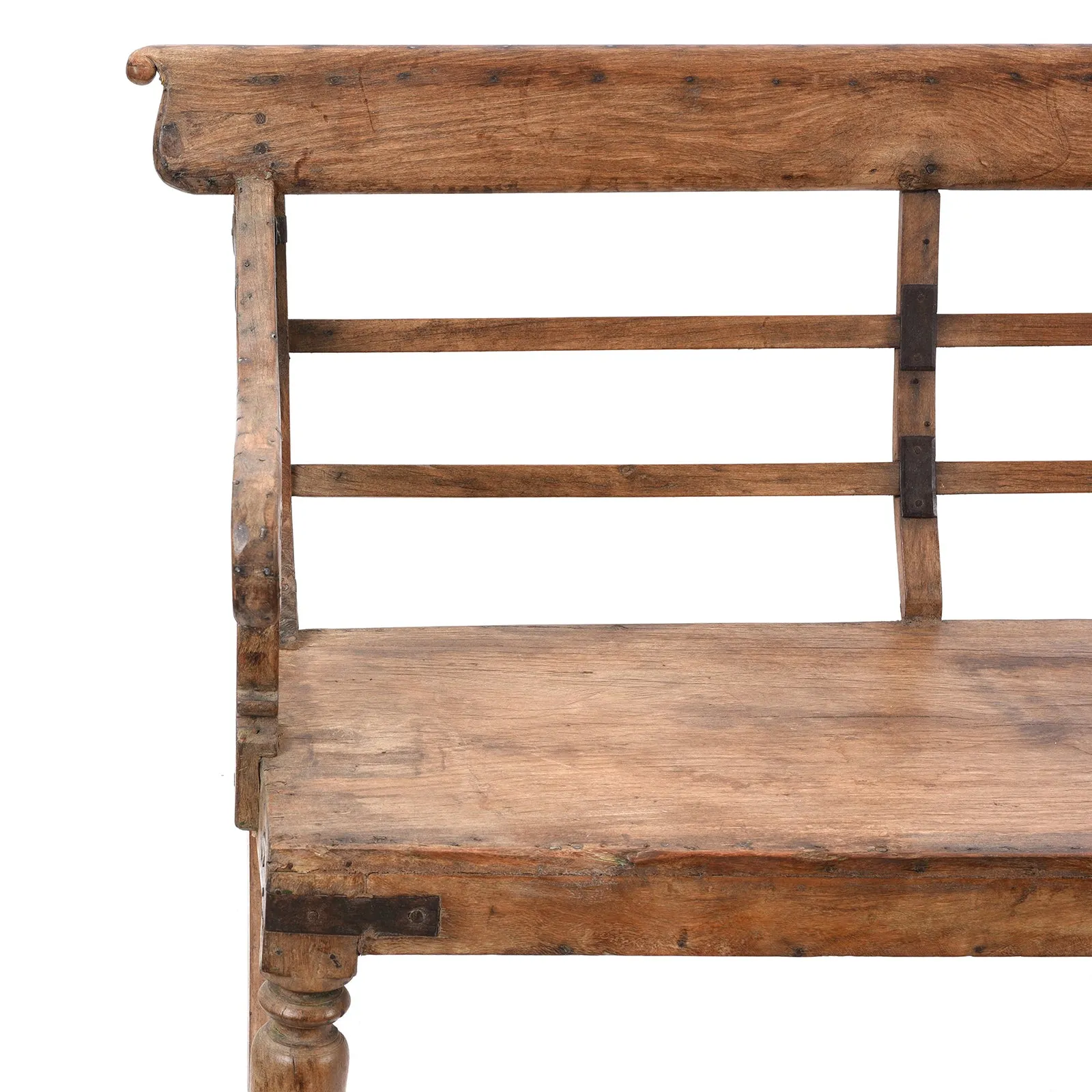 Regency Style Indian Teak Bench - 19th Century