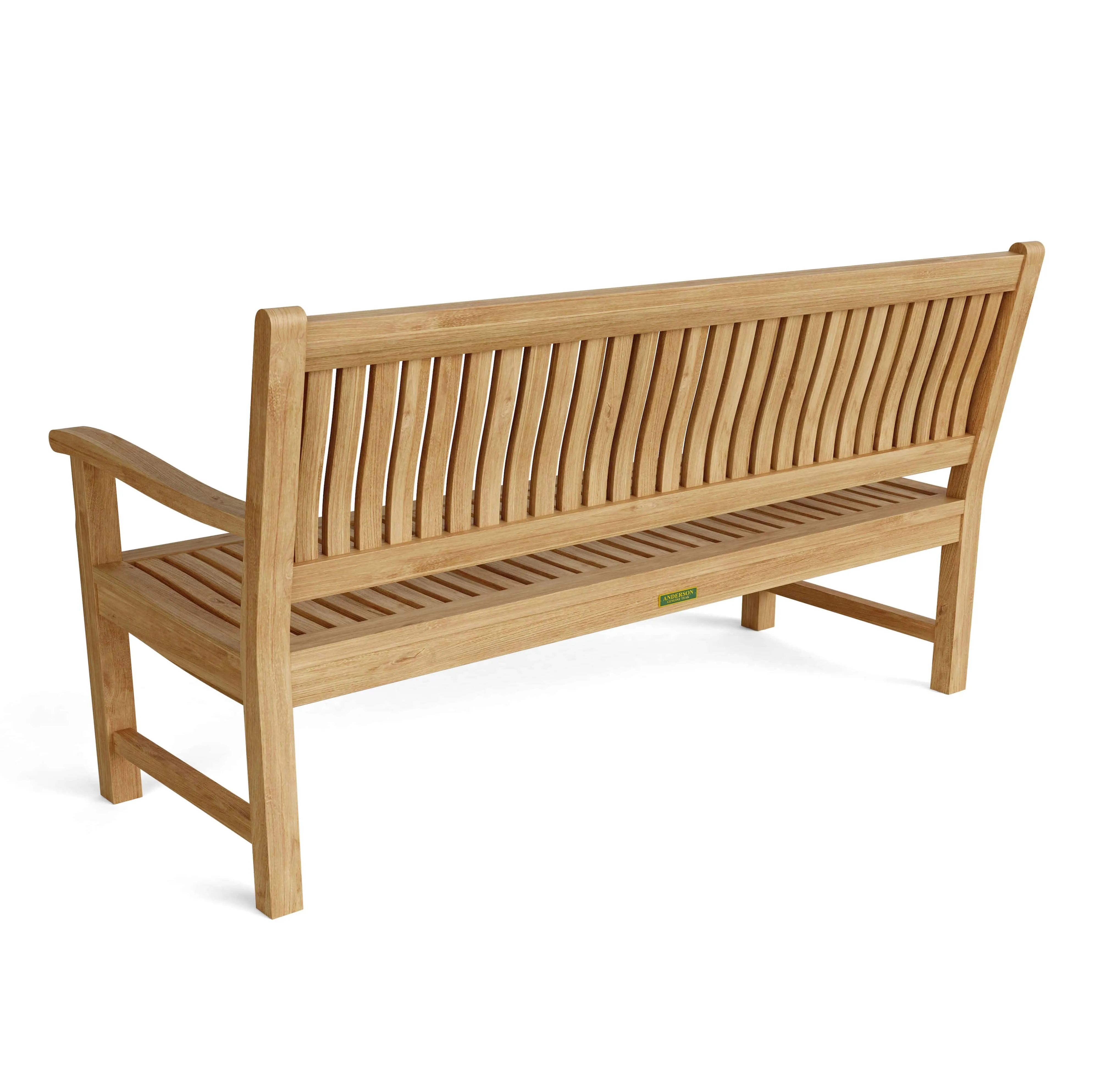 Remarkable Del-Amo 4-Seater Bench, 35 H x 71 W x 26 L, Crafted In Teak & Sanded Smooth To Natural Form, Arrives In 5 - 9 Working Days.