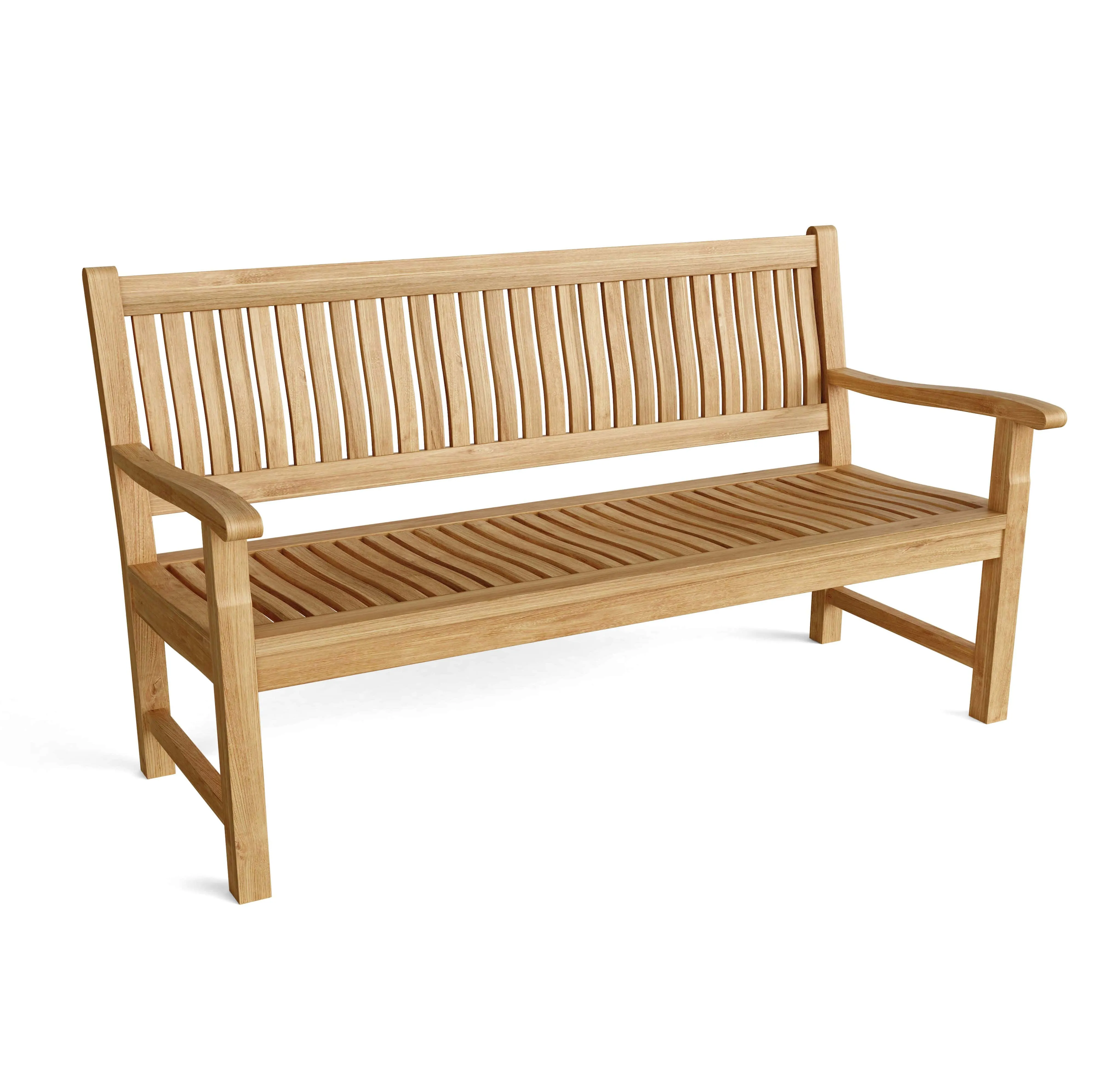 Remarkable Del-Amo 4-Seater Bench, 35 H x 71 W x 26 L, Crafted In Teak & Sanded Smooth To Natural Form, Arrives In 5 - 9 Working Days.