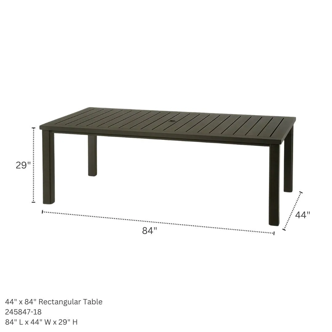 Sherwood 44" x 84" Rectangle Slat Table