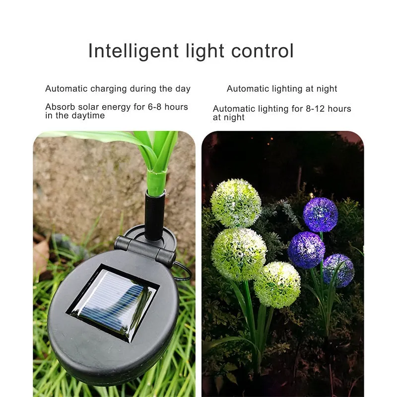 Solar Garden Waterproof Intelligent Control Dandelion Ground Plug Light