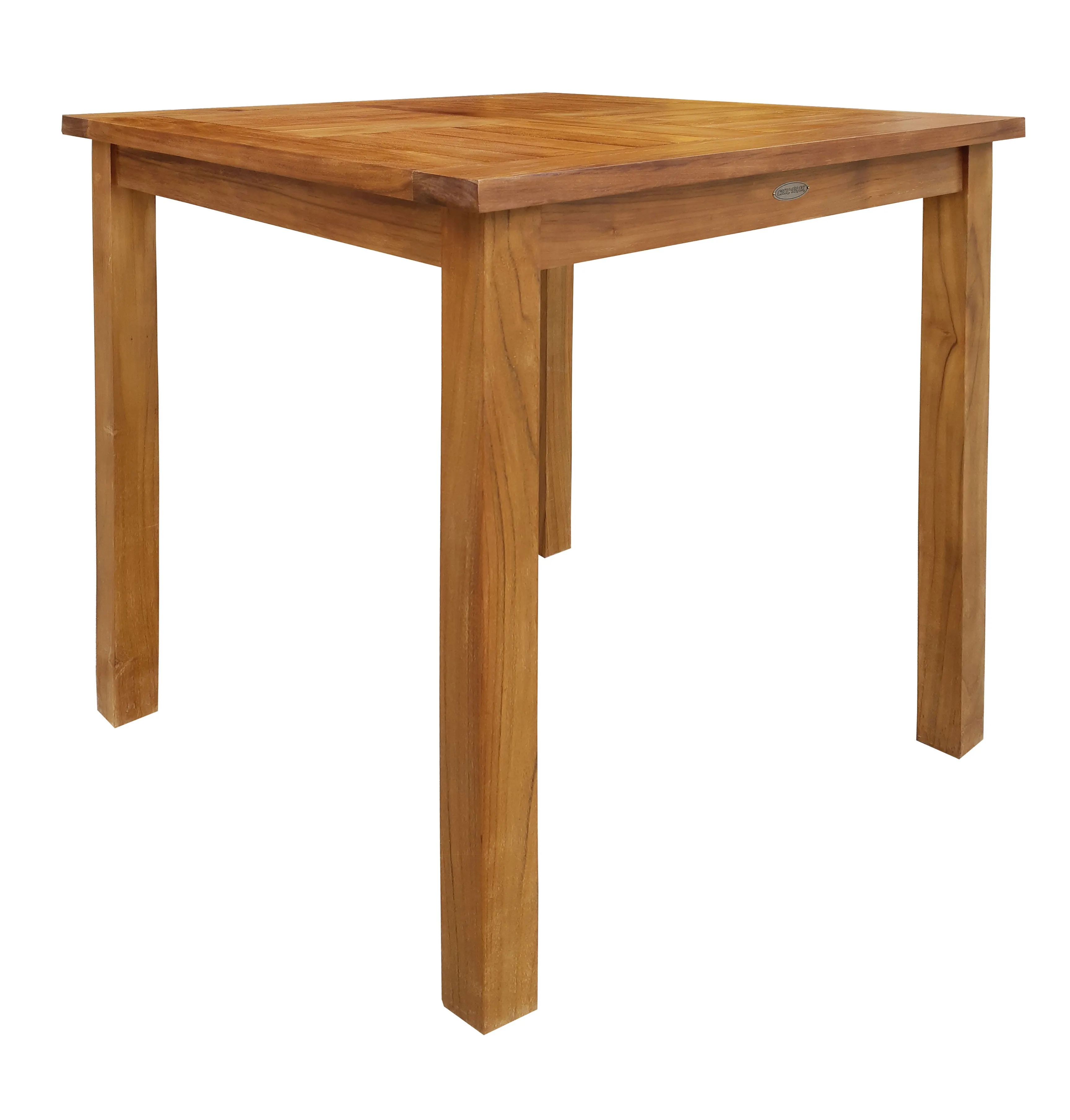 Teak Wood Seville Outdoor Patio Counter Height Bistro Table - 35 inch