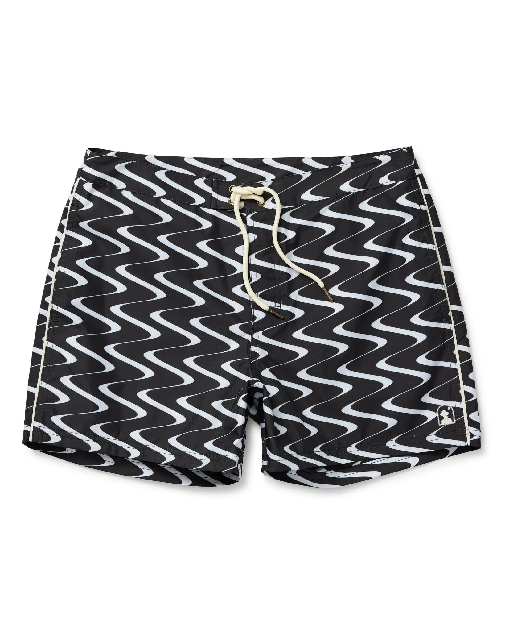 The Riviera Trunks - Onyx Tidal Stripe