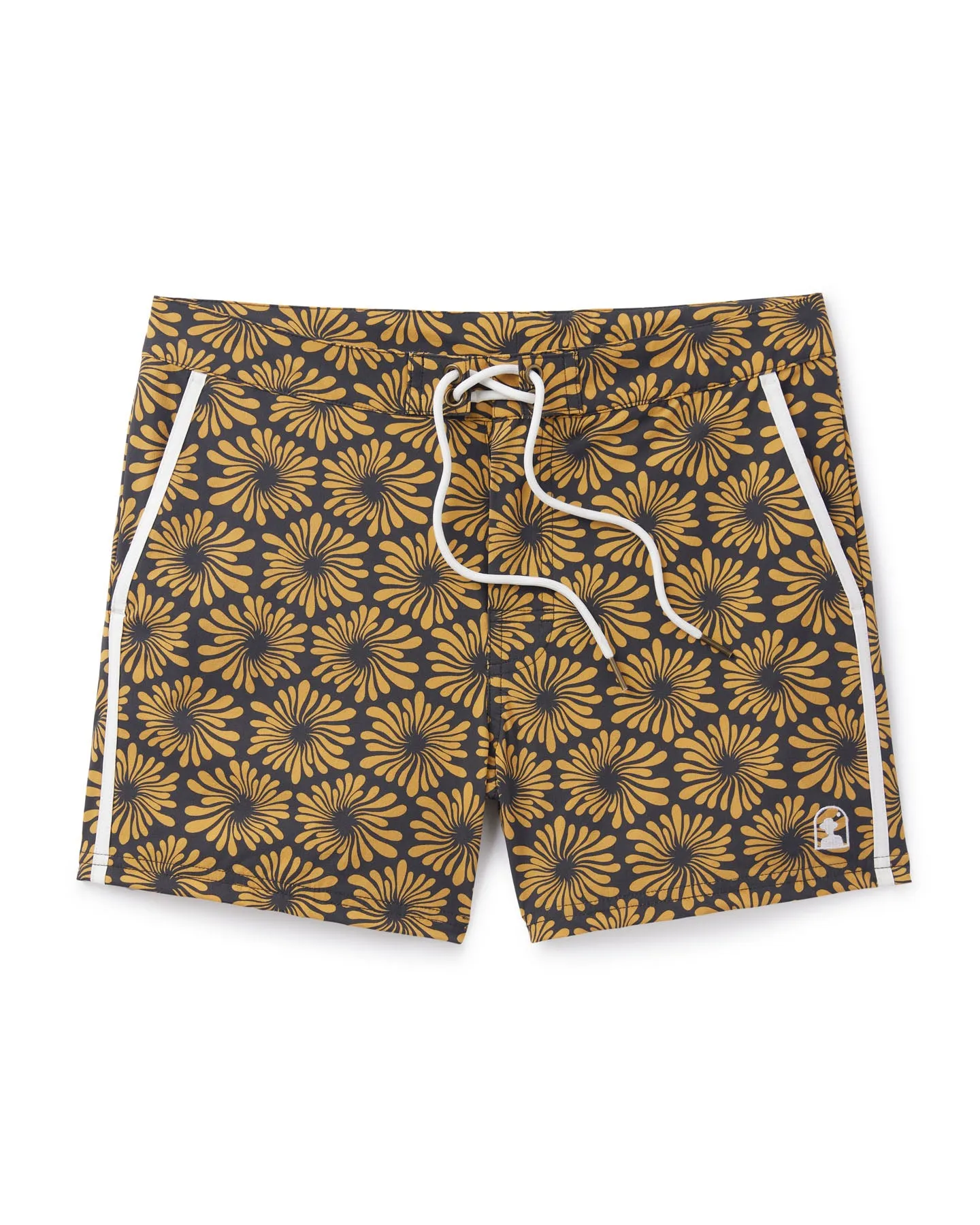 Stylish Stirata Onyx Fleur Printed Swim Shorts for Men